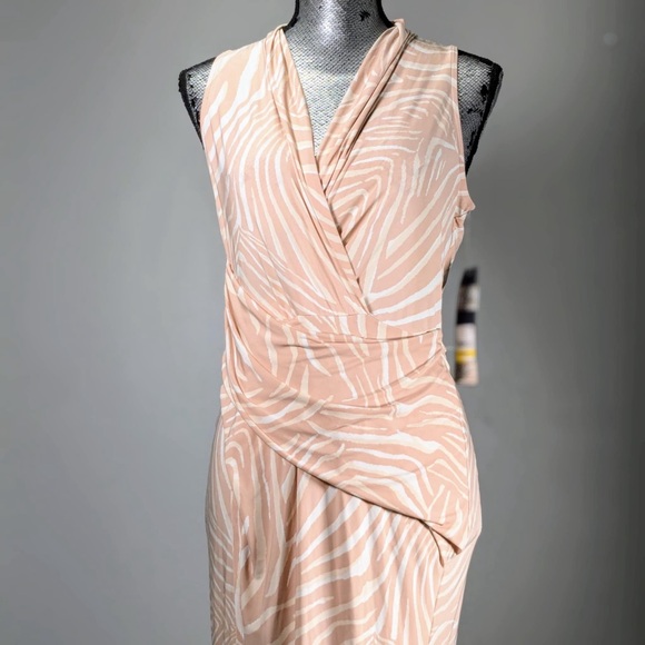 NWT •	RACHEL RACHEL ROY •	STRIPED FAUX WRAP BODYCON DRESS - M - Picture 5 of 8